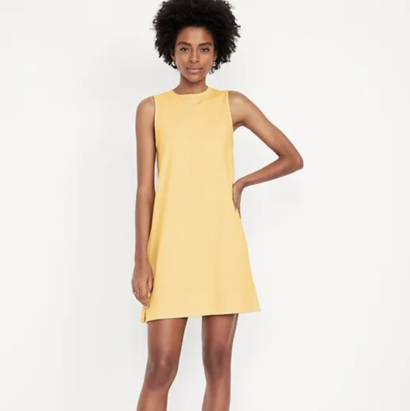 Old Navy Yellow 100% Cotton Sleeveless Dress Small - Picture 1 of 8